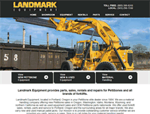 Tablet Screenshot of landmarkequipment.com